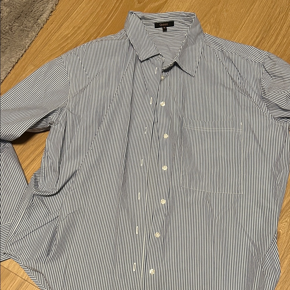 Quince Organic Cotton Relaxed Oxford Shirt medium
